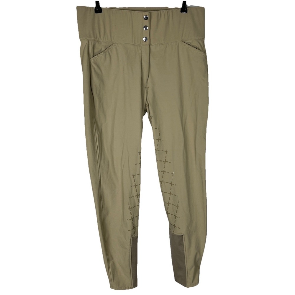 HORZE Women's High-Waist‎ Breeches With Leather Fullseat- Size 34 Beige